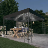 Arbor de Vidaxl con guirnalda de luz LED 3x3 m de antracita