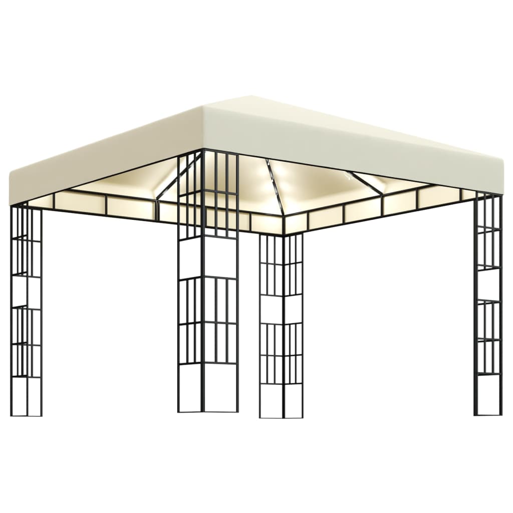 Vidaxl Arbor avec Garland Light Light 3x3 m crème de couleur crème