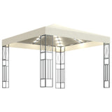 Vidaxl arbor with LED light garland 3x3 m fabric cream-colored