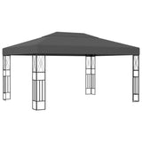 Arbor Vidaxl avec une guirlande légère à LED 3x4 m poussière de couleur anthracite