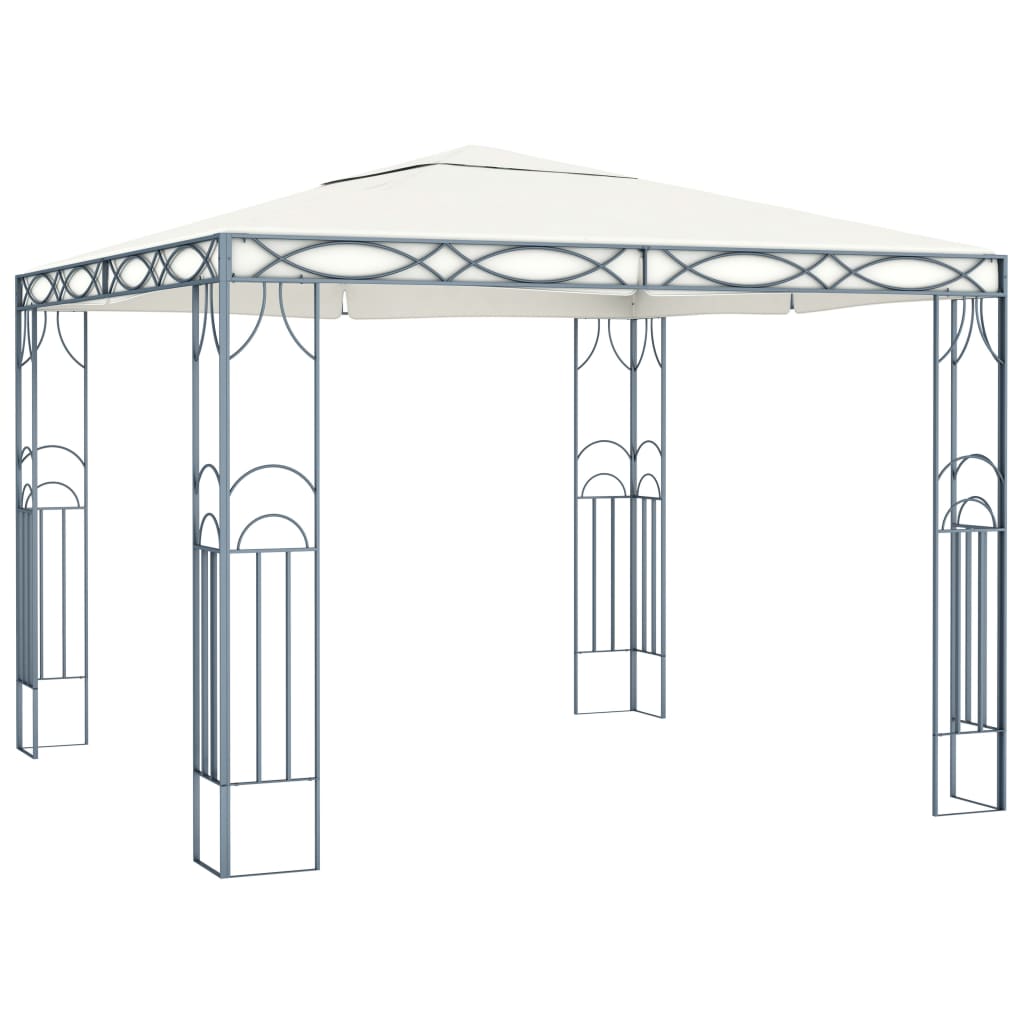 Vidaxl arbor with LED light garland 300x300 cm cream-colored