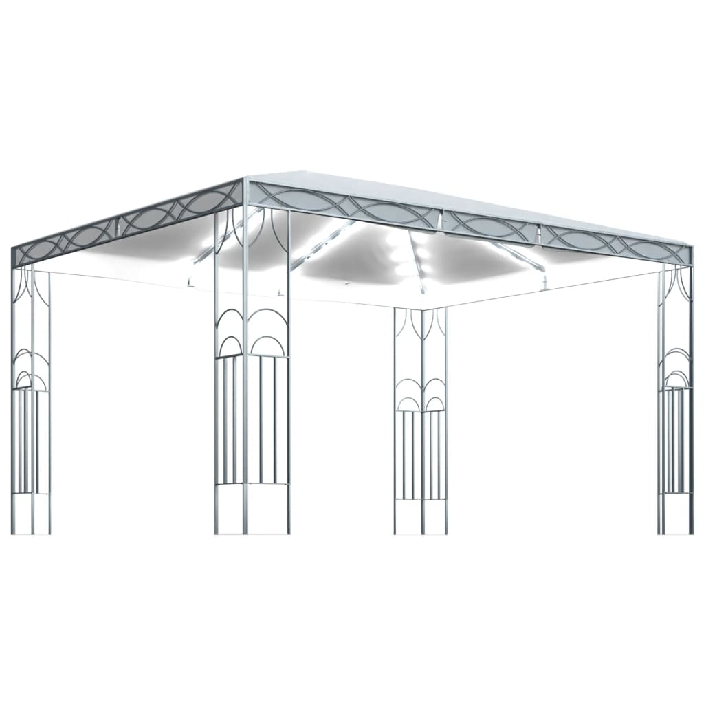 Vidaxl Arbor con ghirlanda leggera a LED 400x300 cm color crema