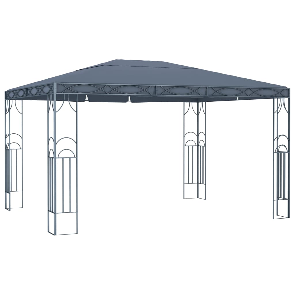 Vidaxl Arbor avec Garland Light LED 400x300 cm de couleur anthracite