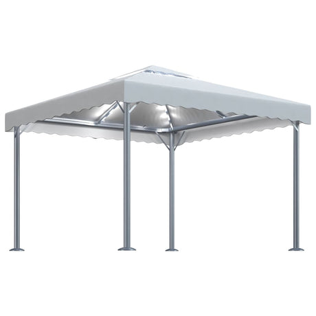 Vidaxx Pavillon mit LED-Lichterkette 300x300 cm Aluminium creme