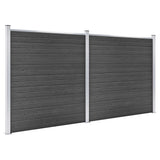 Vidaxl Fence Panel Set 353x186 CM HKC Black