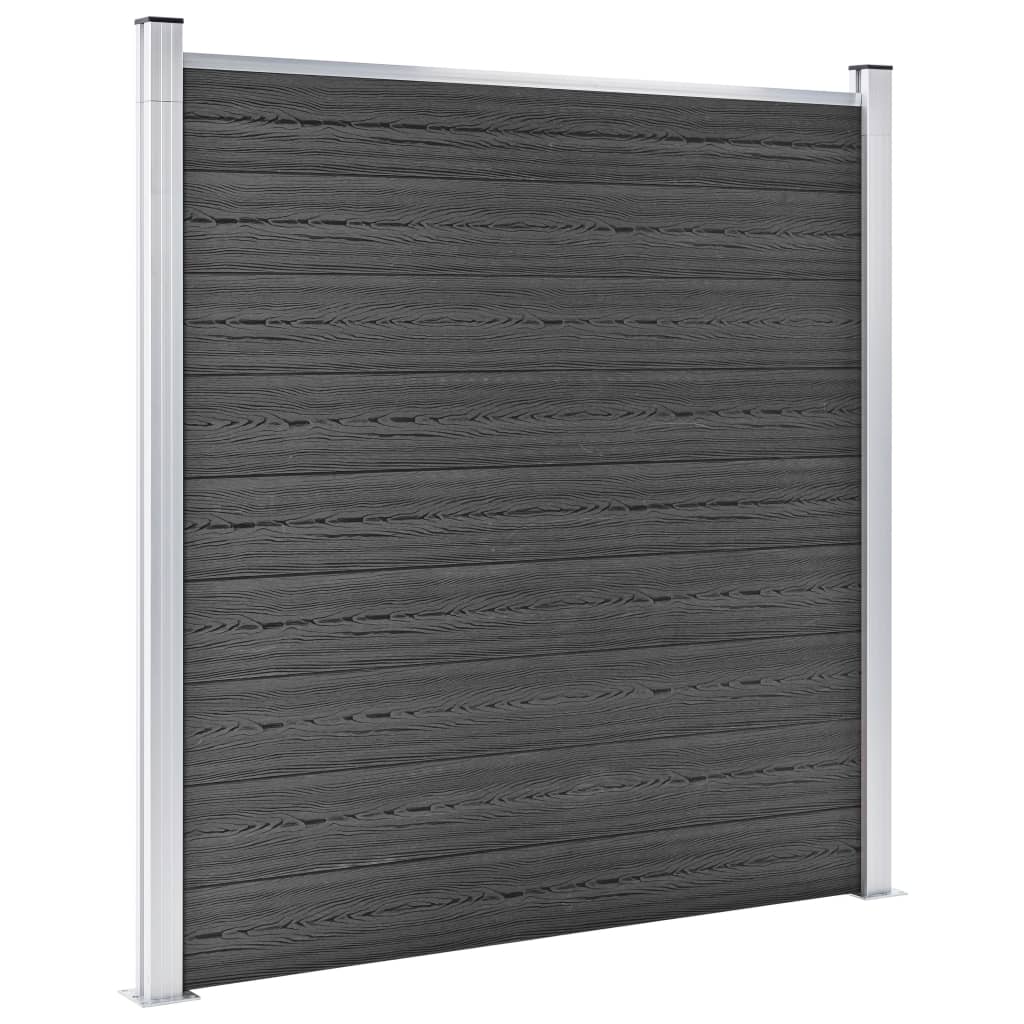 VIDAXL -Zauntafel Set 353x186 cm HKC Schwarz