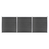 VIDAXL -Zauntafel Set 526x186 cm HKC Schwarz