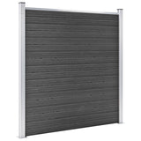 Vidaxl Pannello di recinzione set 699x186 cm HKC nero