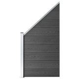 Vidaxl Fence Panel Set 446X (105-186) cm HKC svart