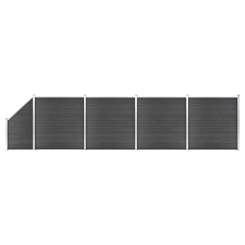 Vidaxl fence panel set 792x (105-186) CM HKC Black