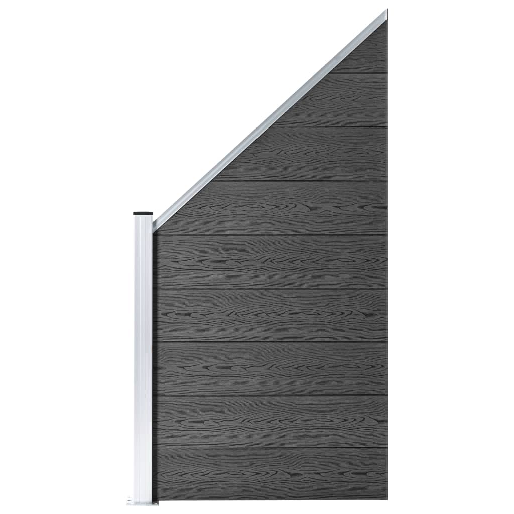 Vidaxl fence panel set 792x (105-186) CM HKC Black