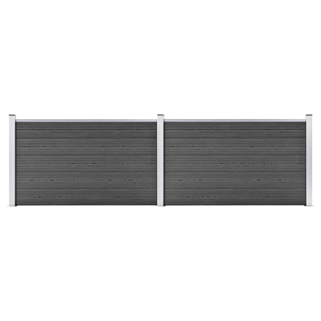 Vidaxl fence panel set 353x105 cm HKC Black