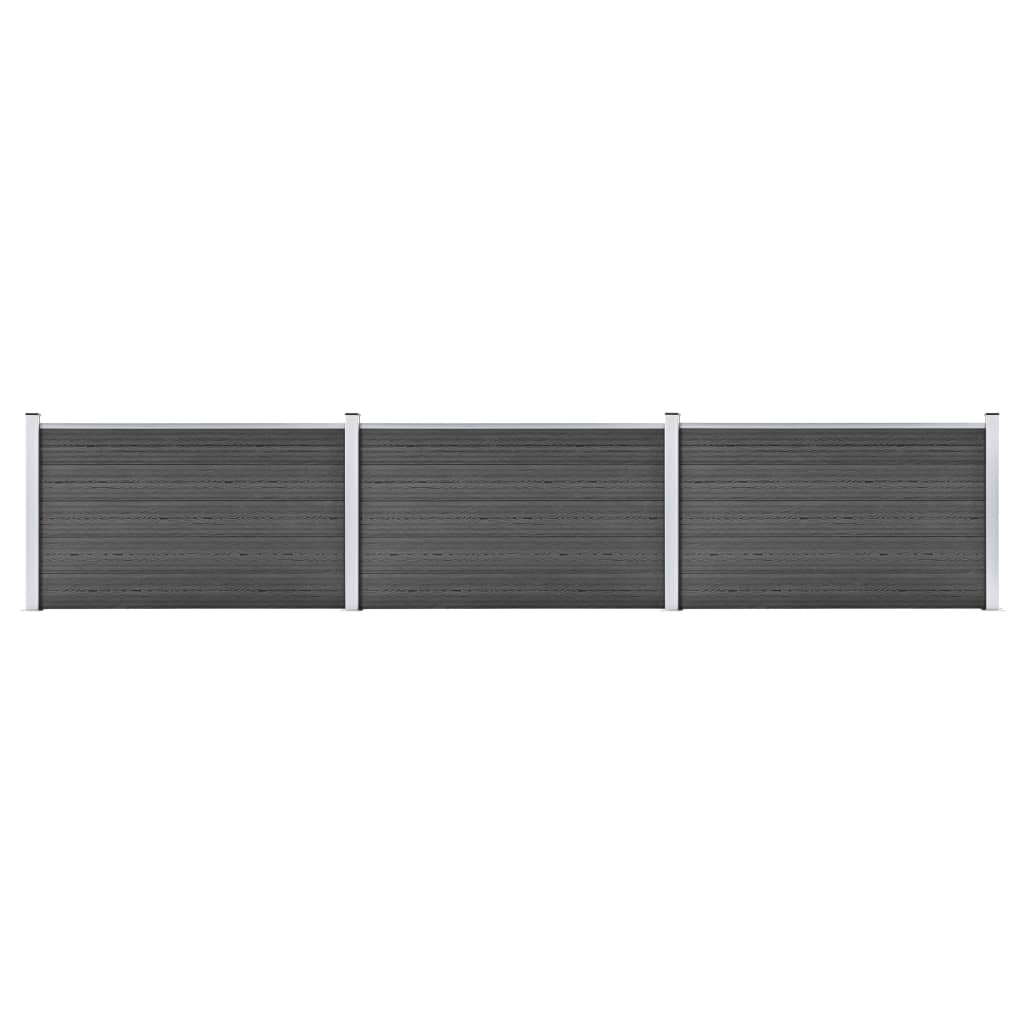 Vidaxl Fence Panel Set 526x105 CM HKC Black