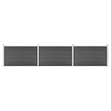 Vidaxl Fence Panel Set 526x105 CM HKC Black