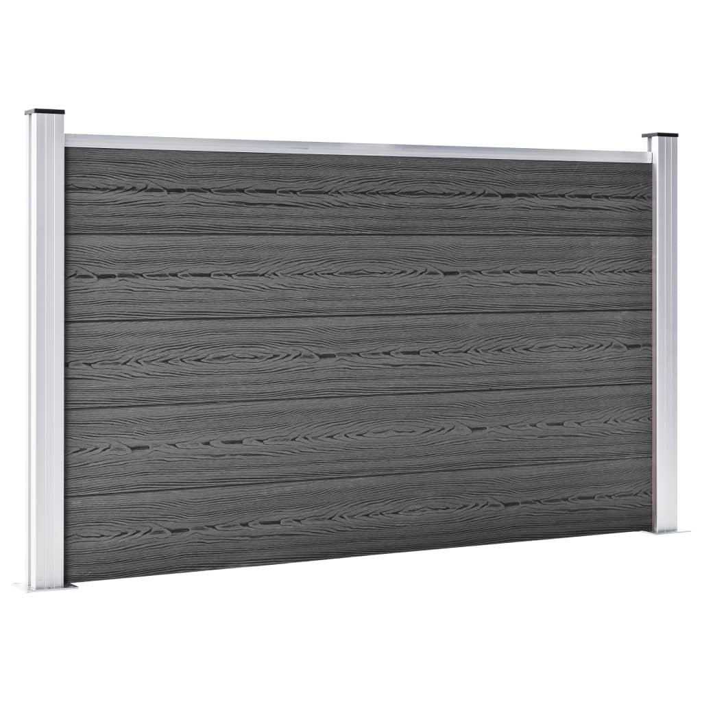 VIDAXL -Zauntafel Set 872x105 cm HKC Schwarz