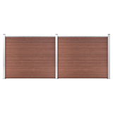 Vidaxl Panelu panelu ogrodzenia 353x146 cm HKC Brown