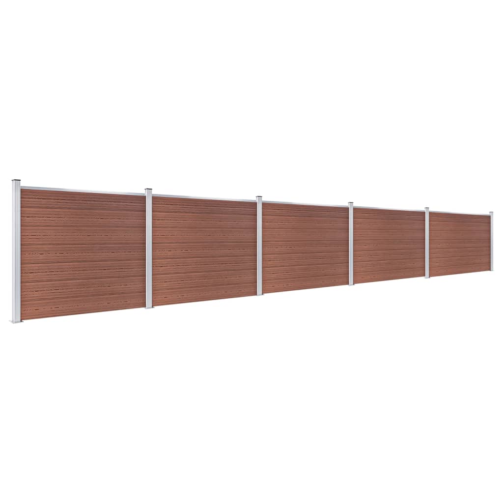 Set di pannelli di recinzione Vidaxl 872x146 cm HKC Brown