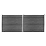 Vidaxl Fence Panel Set 353x146 CM HKC Black