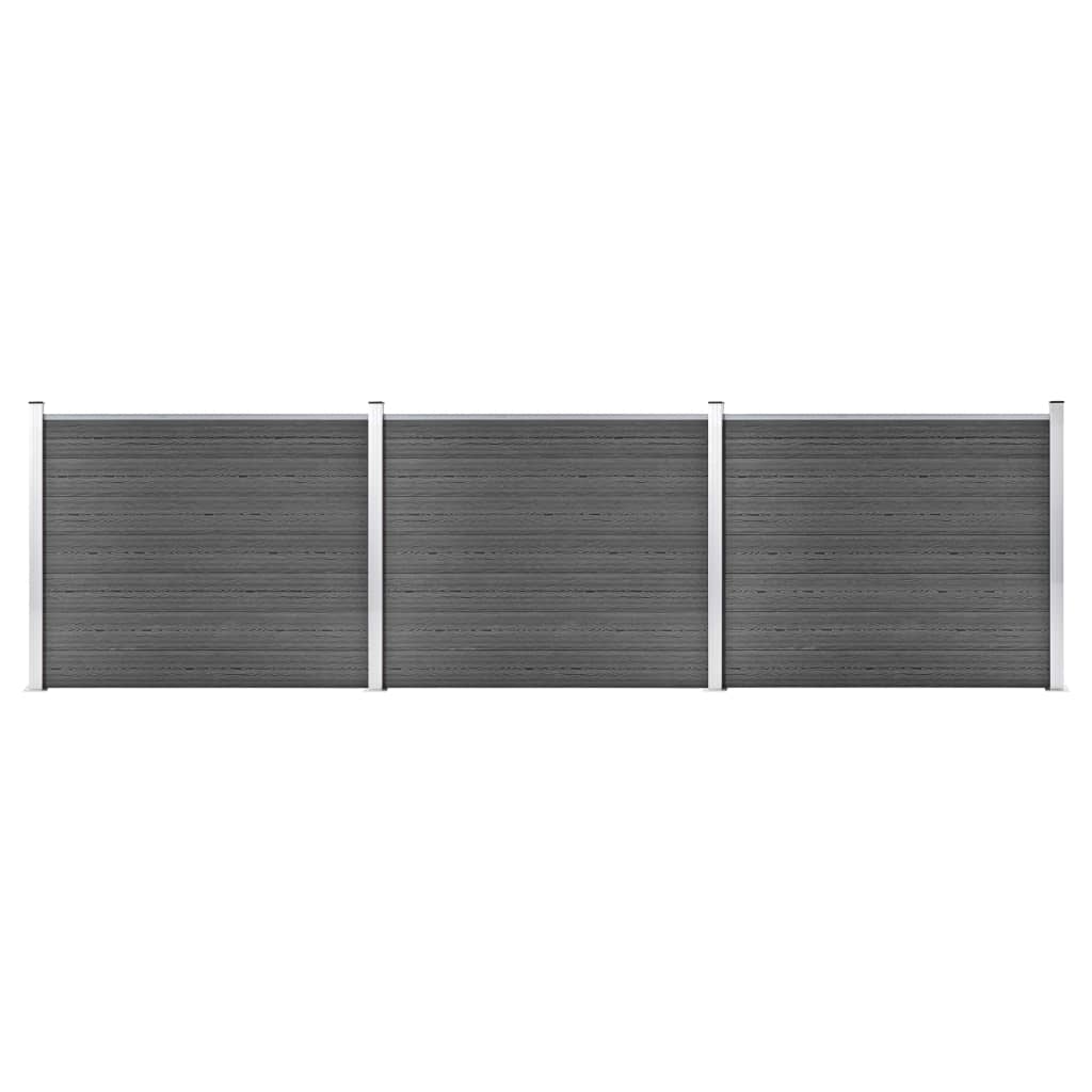 Vidaxl fence panel set 526x146 cm HKC Black