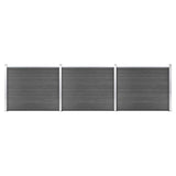 Vidaxl Fence Panel Set 526x146 CM HKC Black