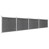 VIDAXL -Zauntafel Set 699x146 cm HKC Schwarz