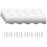 Vidaxl -Wandspiegel Golf -verändert 4 ST 100x23 cm Glas