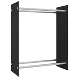 Fidaxl Fichette 80x35x100 cm en verre durci noir