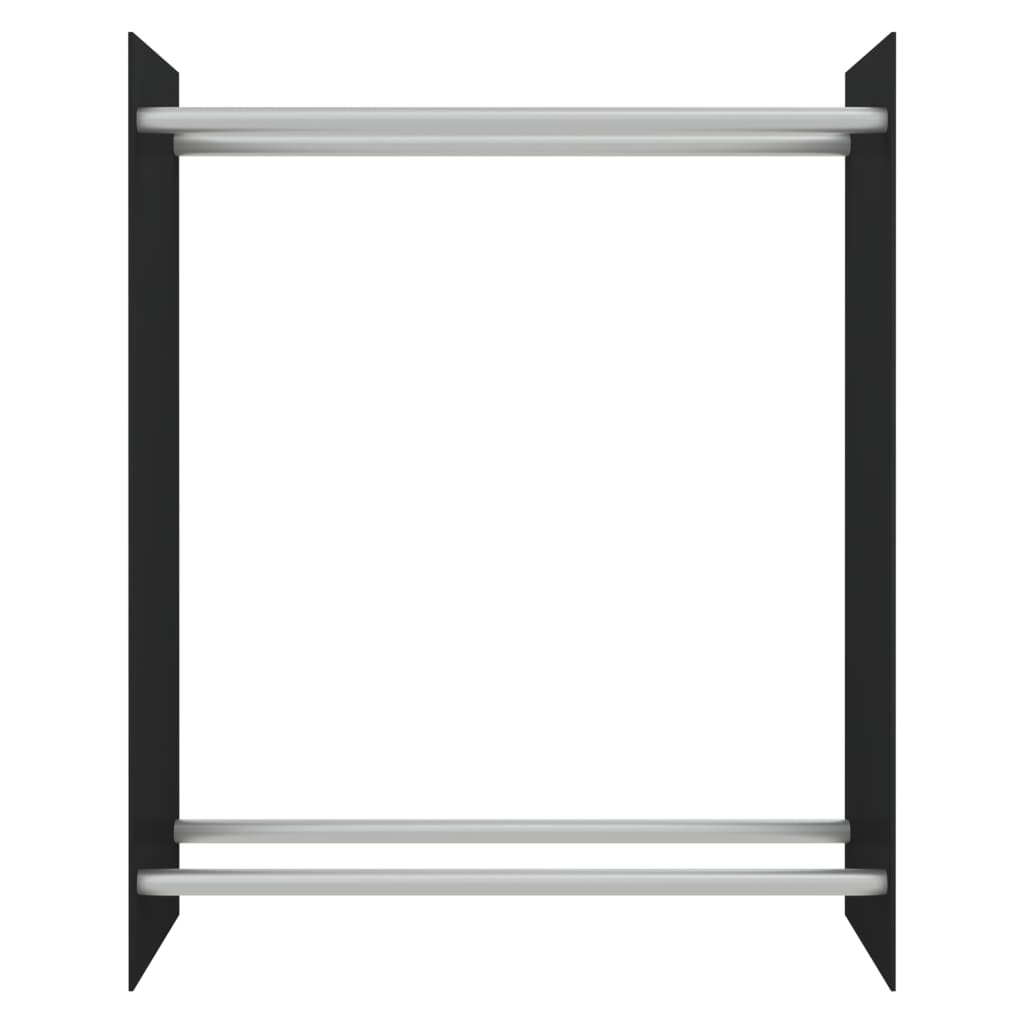 Fidaxl Fichette 80x35x100 cm en verre durci noir