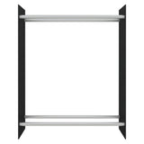 Fidaxl Fichette 80x35x100 cm en verre durci noir