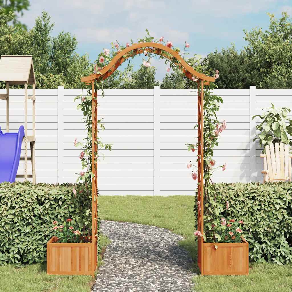 Vidaxl pergola con fioriera solida pineta