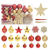 VIDAXL 108-TEIL-Weihnachtskugel Set Gold und Rot