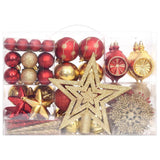 VIDAXL 108-TEIL-Weihnachtskugel Set Gold und Rot