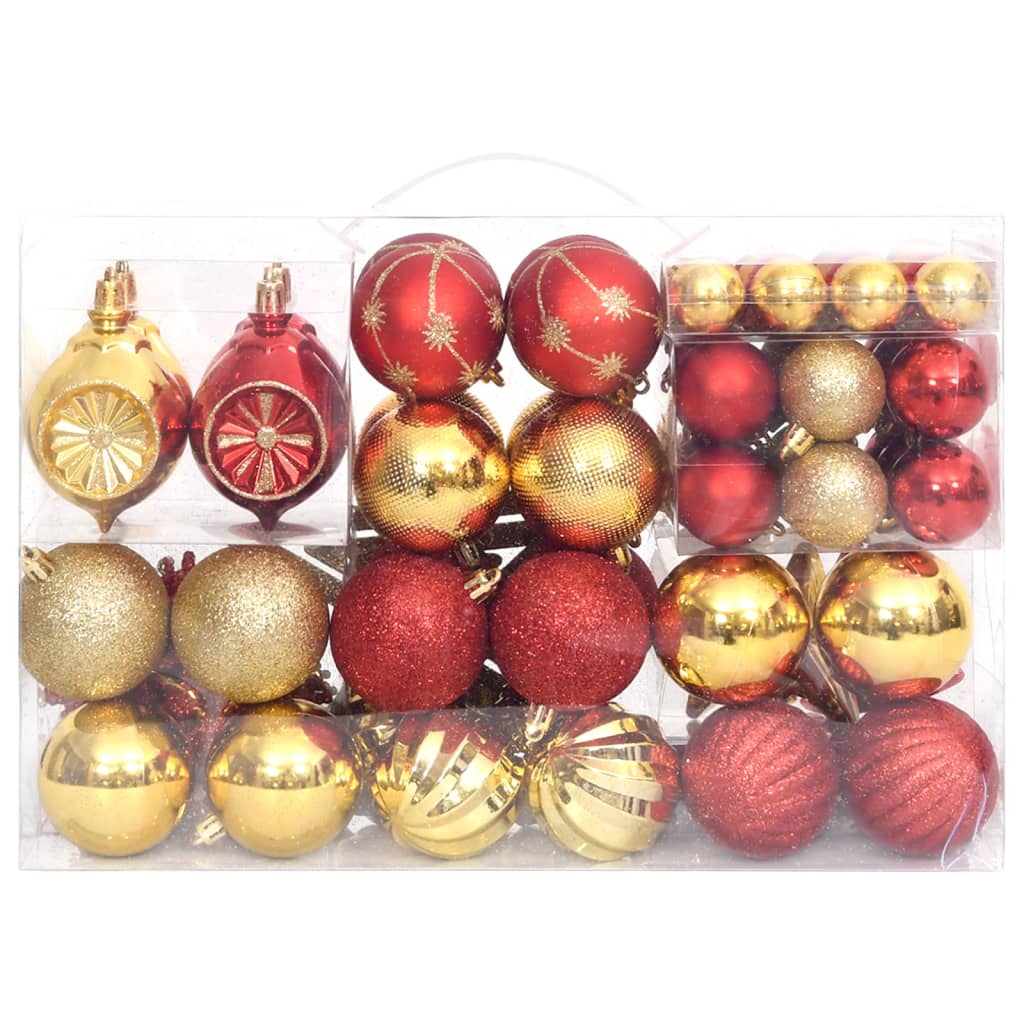 VIDAXL 108-TEIL-Weihnachtskugel Set Gold und Rot