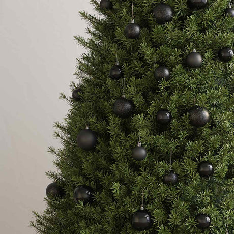 VidaXL 100-teiliges Weihnachtskugel-Set Schwarz