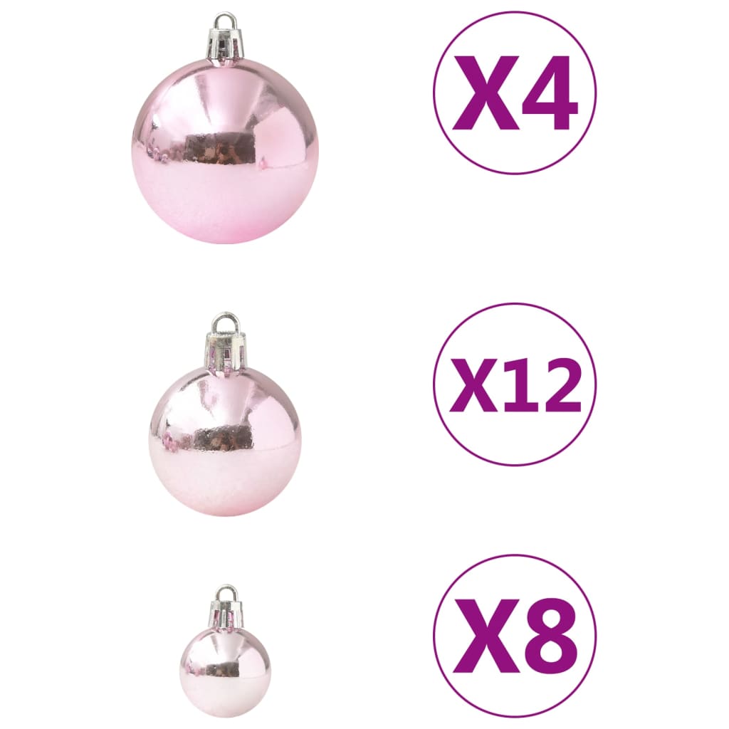 Vidaxl 100-teilige Weihnachtskugel Set Pink