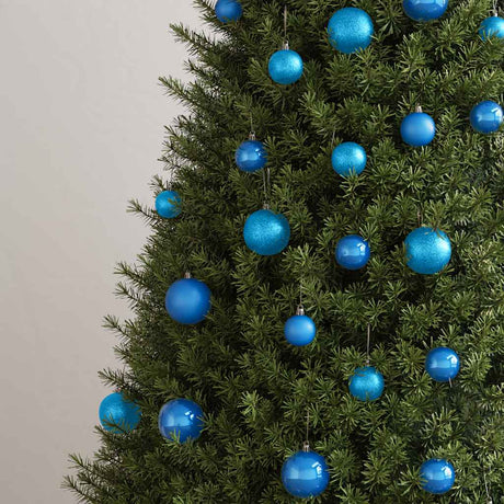 VidaXL 100-teiliges Weihnachtskugel-Set Blau