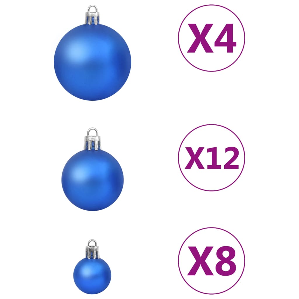 Vidaxl 100-teilige Weihnachtskugel Set Blau