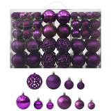 Vidaxl Bola de Navidad de 100 piezas Purple