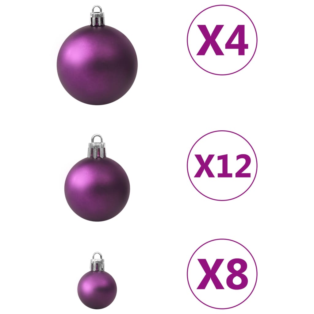 Vidaxl Bola de Navidad de 100 piezas Purple