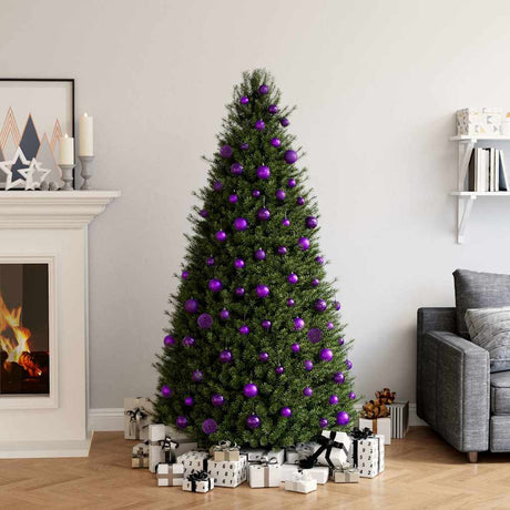 VidaXL 100-teiliges Weihnachtskugel-Set Lila