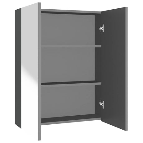 Vidaxl badkamerkast met spiegel 60x15x75 cm mdf antracietkleurig