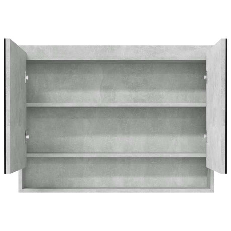 Vidaxl badkamerkast met spiegel 80x15x60 cm mdf betongrijs