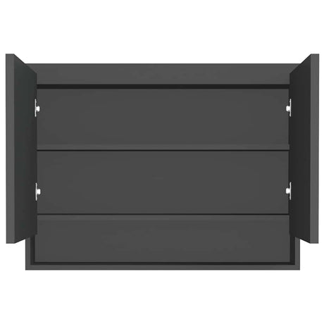 Vidaxl badkamerkast met spiegel 80x15x60 cm mdf antracietkleurig