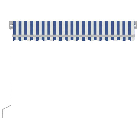 Vidaxx Markise manuell ausziehbar mit LED 300x250 cm blau und weiß