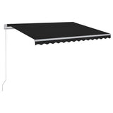 Vidaxl luifel manuell erweiterbar mit LED 300x250 cm Anthrazitfarbe