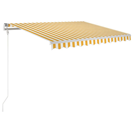 Vidaxx Markise manuell ausziehbar 350x250 cm gelb und weiß