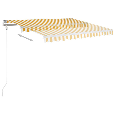 Vidaxx Markise manuell ausziehbar 350x250 cm gelb und weiß