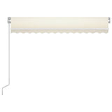 Vidaxl Luifel mit LED 350x250 cm cremefarbener Colored manuell ausziehbar