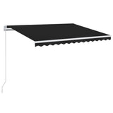 Vidaxl luifel manuell ausziehbar mit LED 350x250 cm Anthrazitfarbe