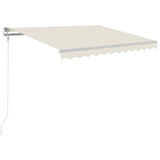 Vidaxl Luifel Automatik mit LED- und Windsensor 350x250 cm Creme Farbe
